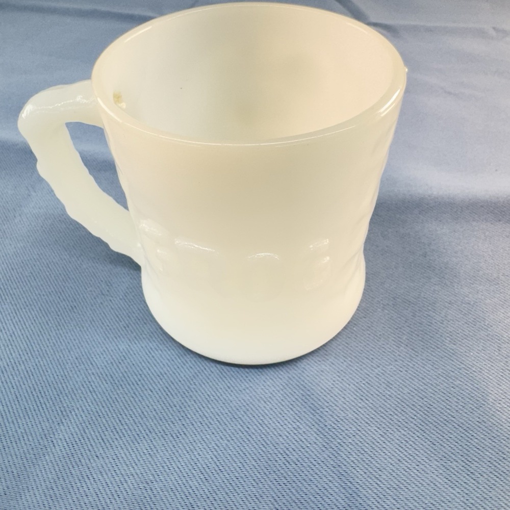 Vintage DC Comics BC GROG Anchor Hocking Milk Glass Mug Cup